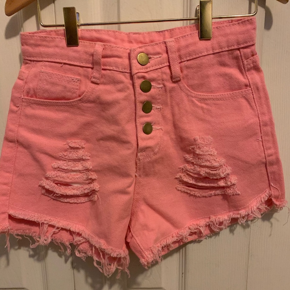 Ripped denim shorts from ROMWE